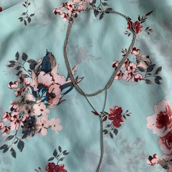 80R silver layered necklace. Never worn! - Picture 3 of 5